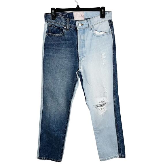 Revice Denim Dream Fit/ Blue Division Two Toned Distressed Jeans Size 27 - Picture 3 of 11